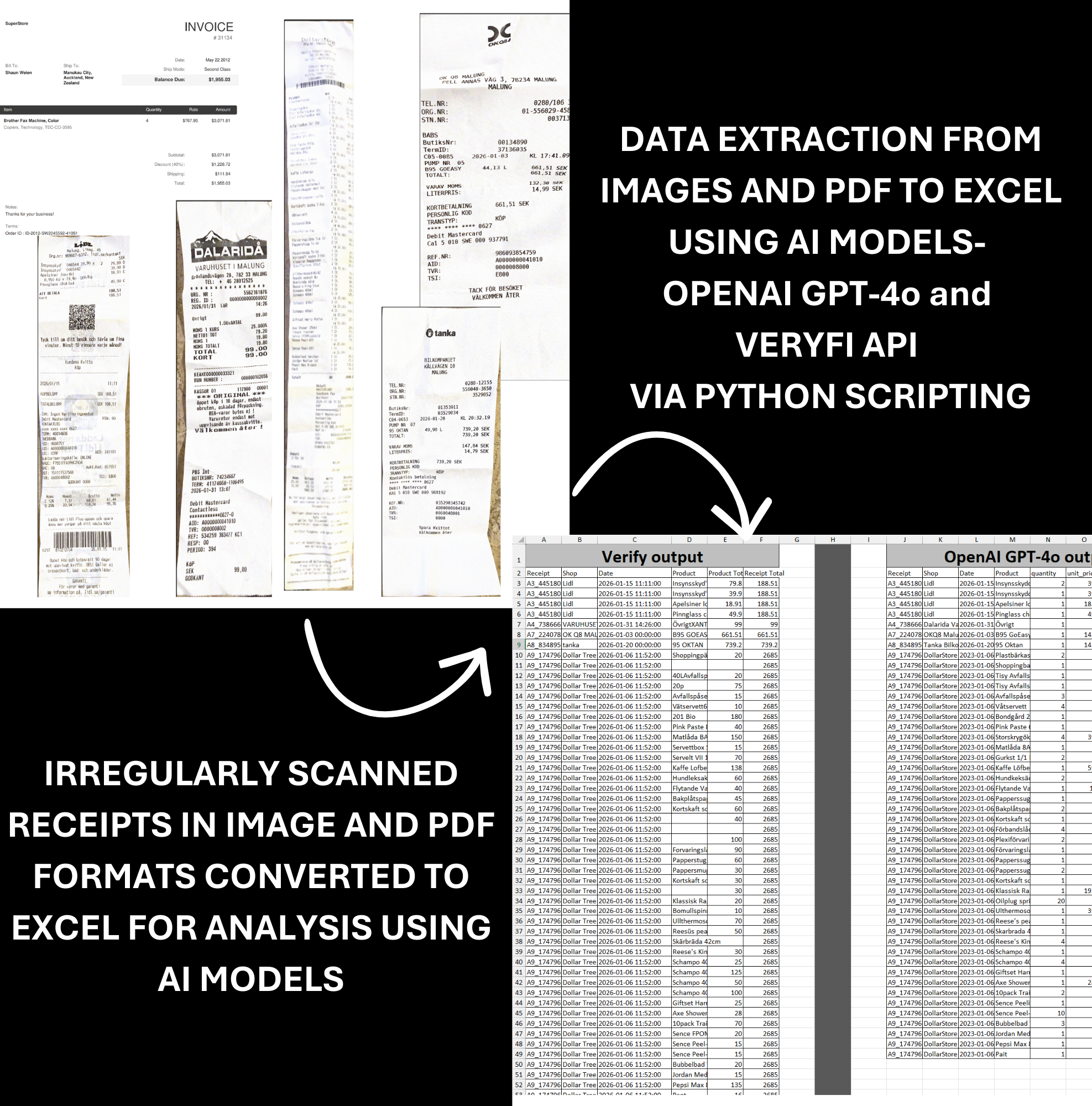 PDF to Excel using AI